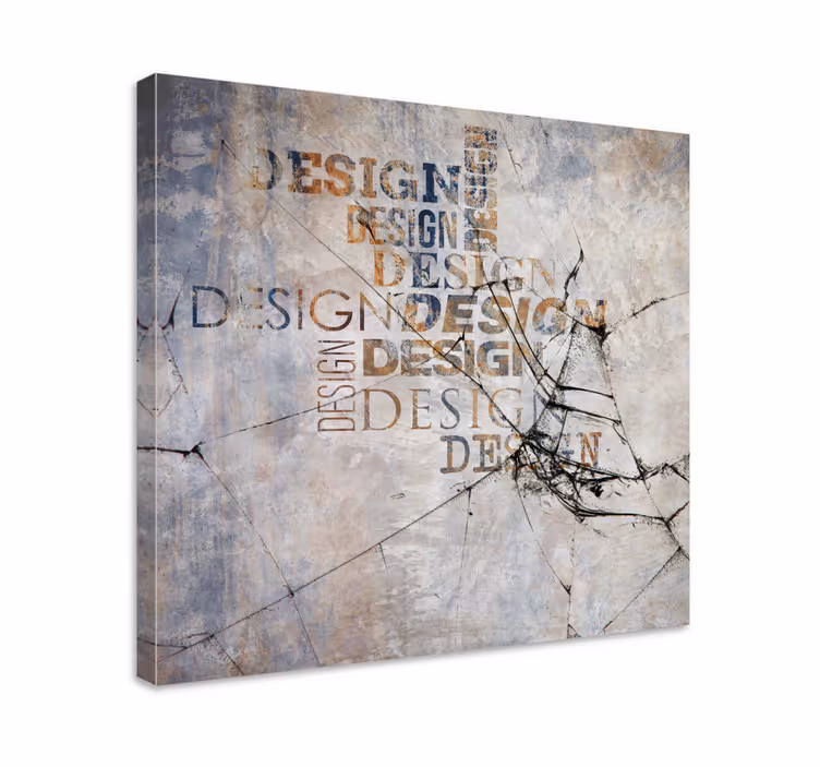 Old industrial concrete with texts canvas - TenStickers