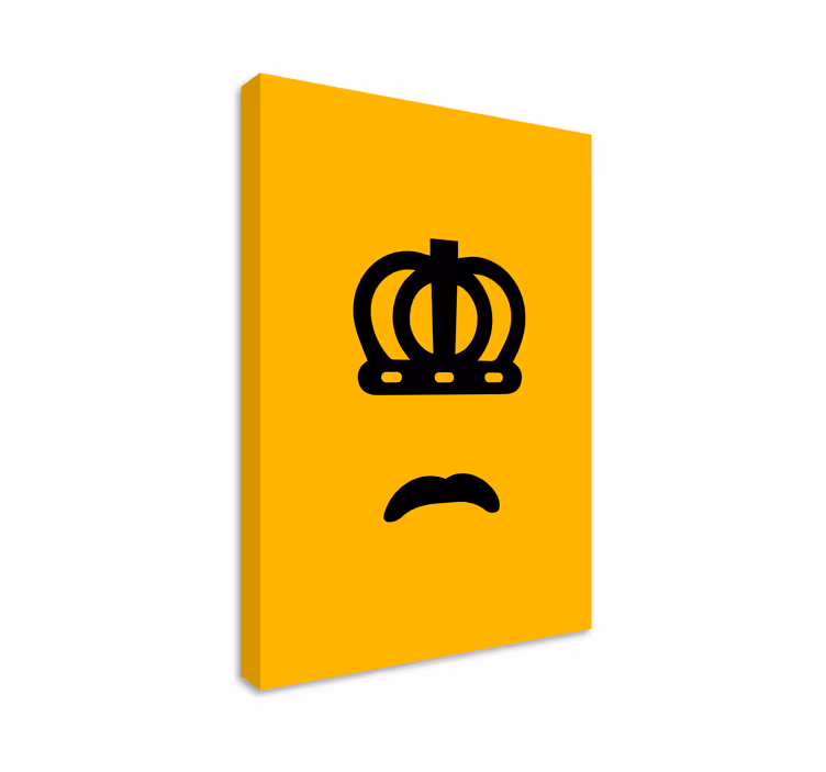 Abstract wall art 1 crown face emblem art print - TenStickers