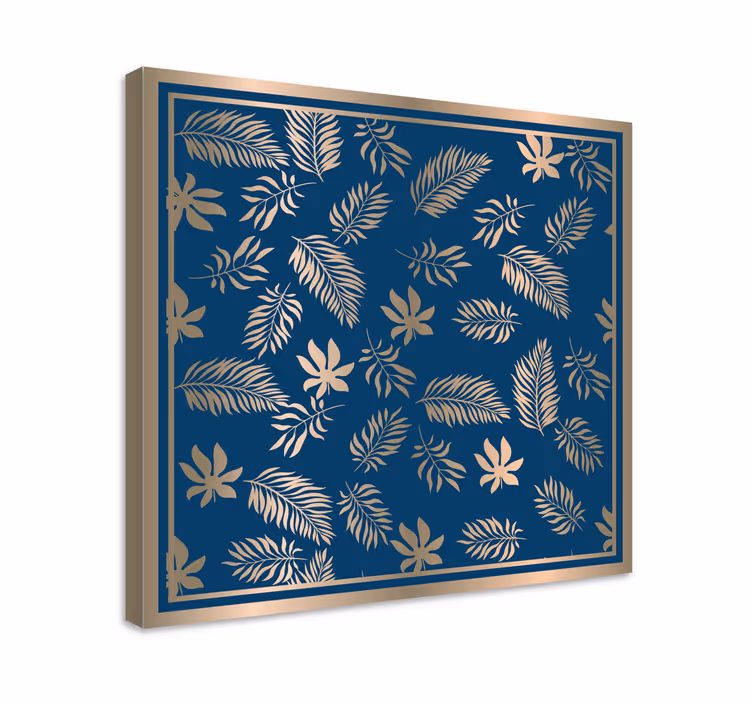 Flowers canvas foliage pattern design - TenStickers
