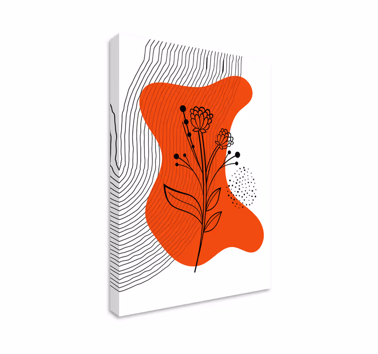 Minimalist art flowers canvas art prints - TenStickers
