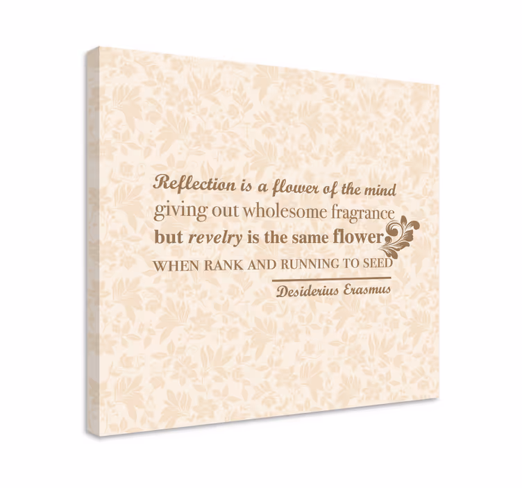 Floral reflection quote canvas - TenStickers