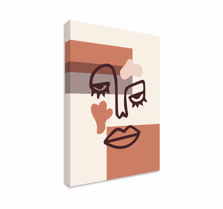 Abstract wall art 1 abstract face artwork - TenStickers