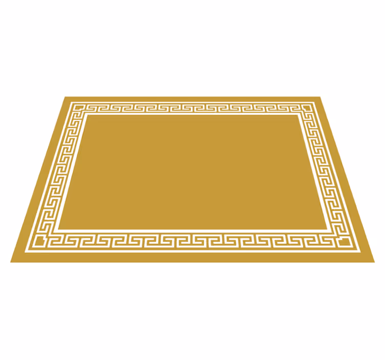 Greek design yellow vinyl rug - TenStickers
