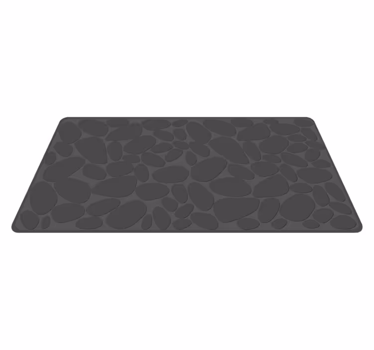 Grey rock effect bathroom vinyl rug - TenStickers