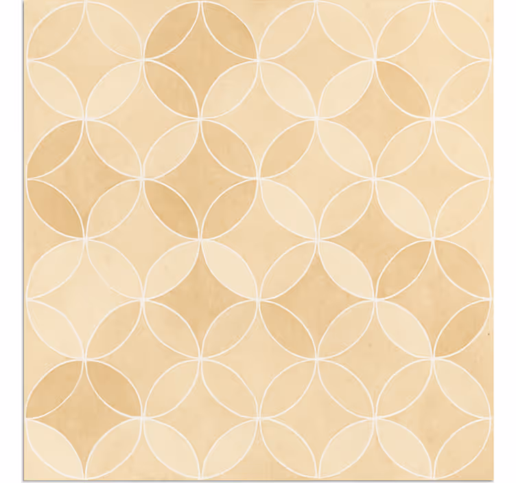 Geometric Overlapping Circles dining room vinyl rug - TenStickers