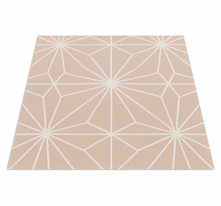 Kitchen vinyl rug with beige stars pattern - TenStickers