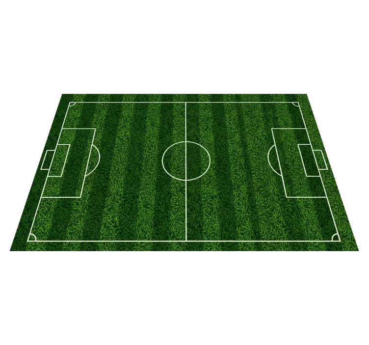 Rectangular vinyl rug with realistic football field - TenStickers