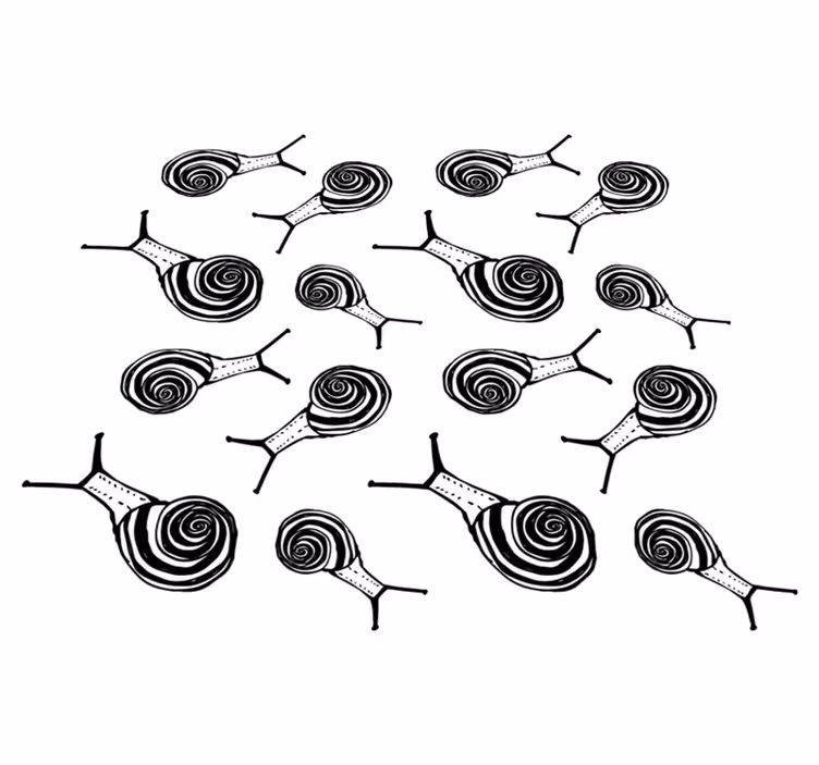 Animal vinyl rug snails set - TenStickers