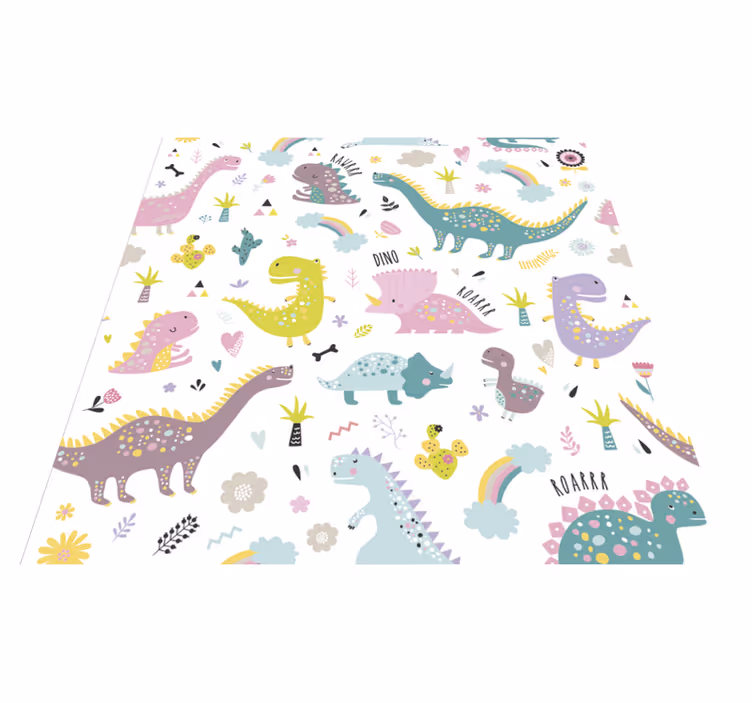 Dinosaur vinyl rug animal vinyl rug - TenStickers