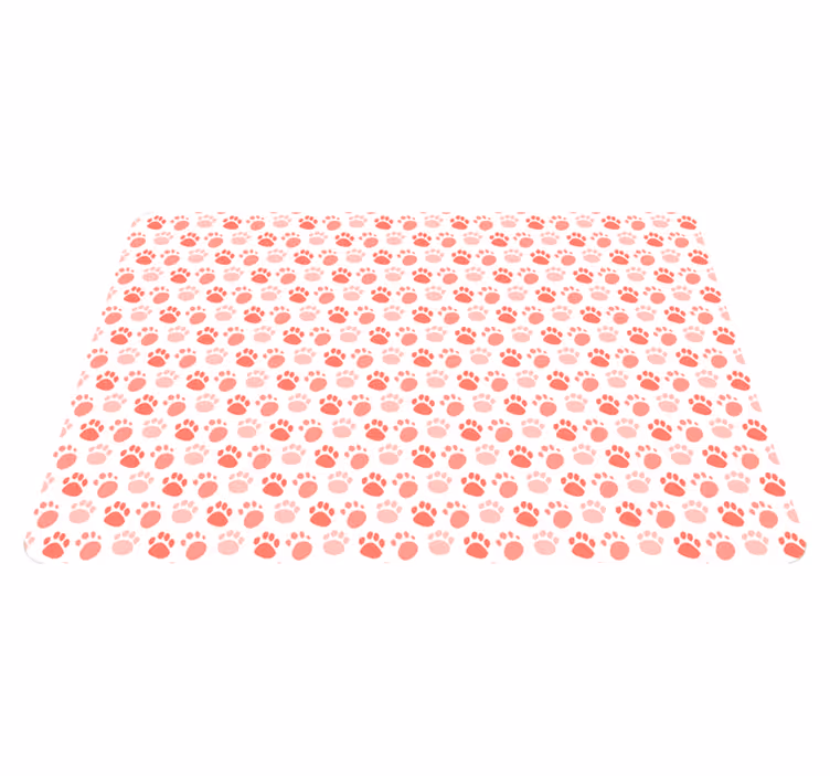 Animal vinyl rug dog paw print trail - TenStickers
