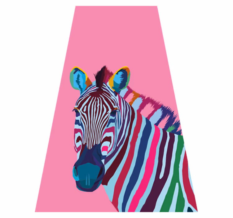 Animal vinyl rug zebra pop art iphone - TenStickers