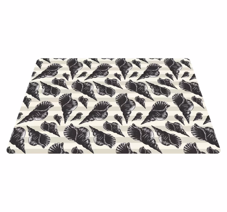 Animal vinyl rug hand-drawn vintage seashell - TenStickers