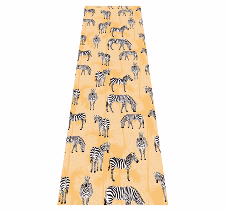 Zebra patterns animal vinyl rug - TenStickers