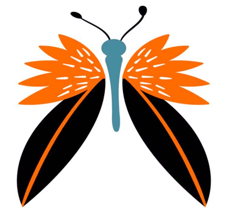 Colorful butterfly animal vinyl rug - TenStickers