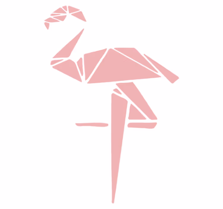 Animal vinyl rug with chic flamingo design - TenStickers