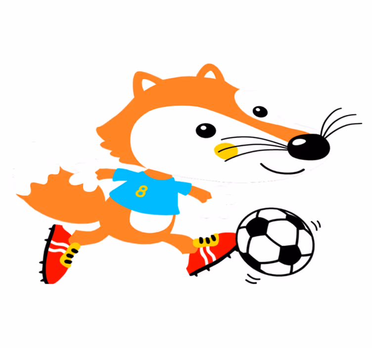 Animal vinyl rug whimsical fox design - TenStickers