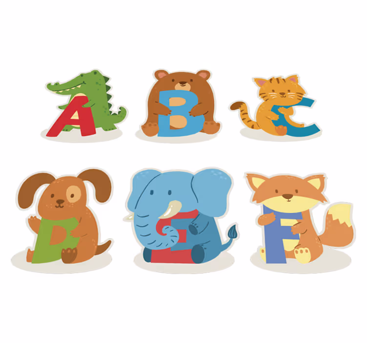Animal vinyl rug alphabet animals - TenStickers