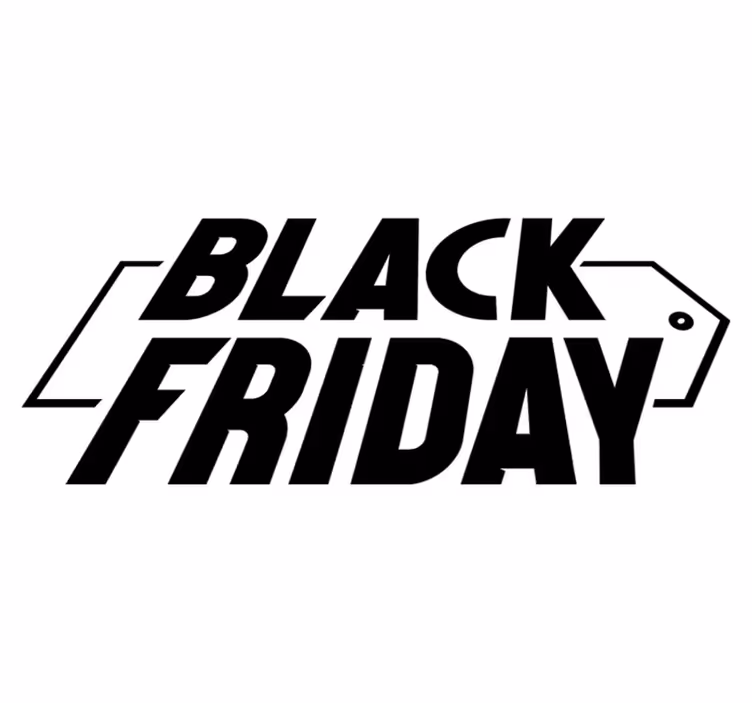 Black friday vinyl rug in stylish cursive font - TenStickers