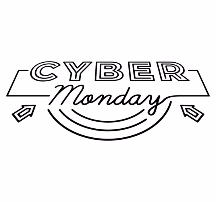 Black friday vinyl rug cyber monday arrows - TenStickers