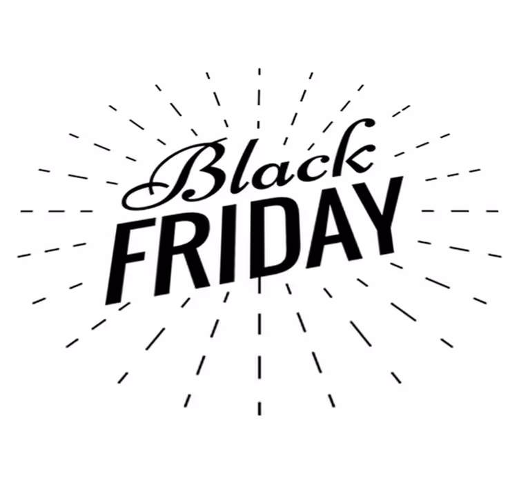 Black friday vinyl rug shimmering elegance - TenStickers