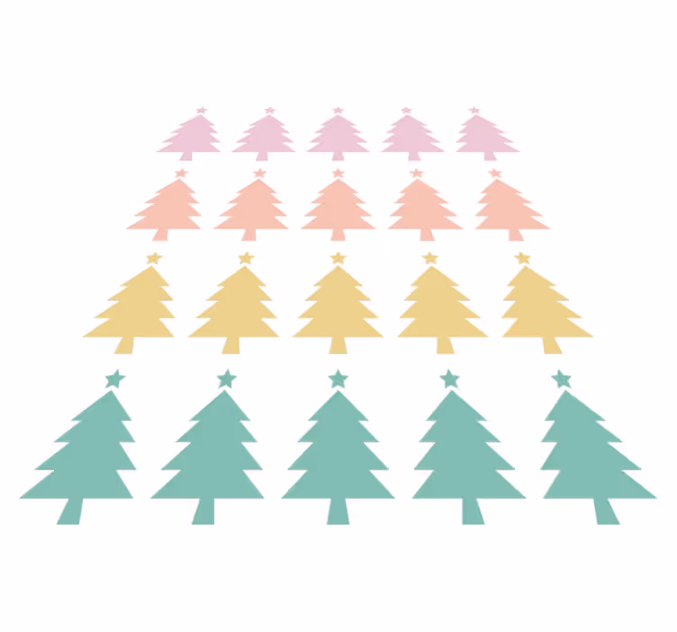 Christmas vinyl rug christmas tree print - TenStickers