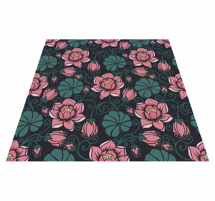 Flower rug with flowering climbers design - TenStickers