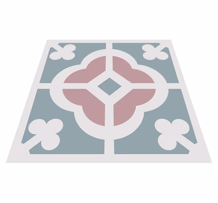 Kitchen vinyl rug with floral hydraulic design - TenStickers