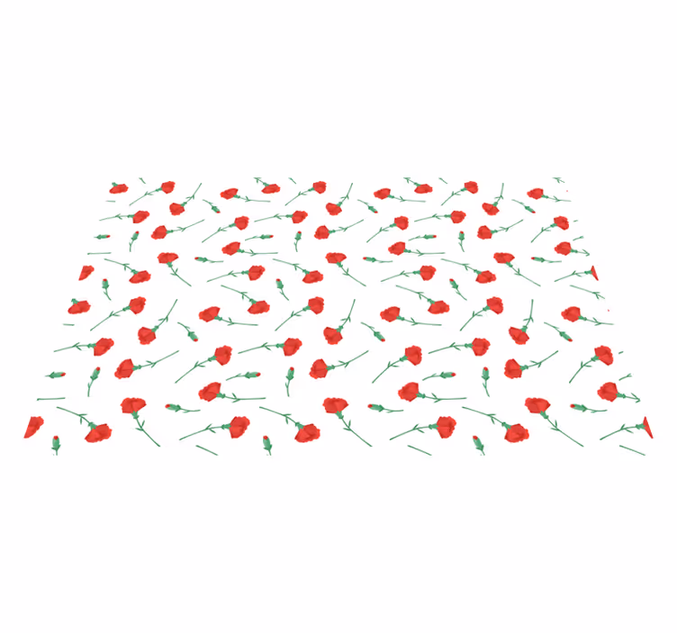 Flower rug carnation pattern - TenStickers