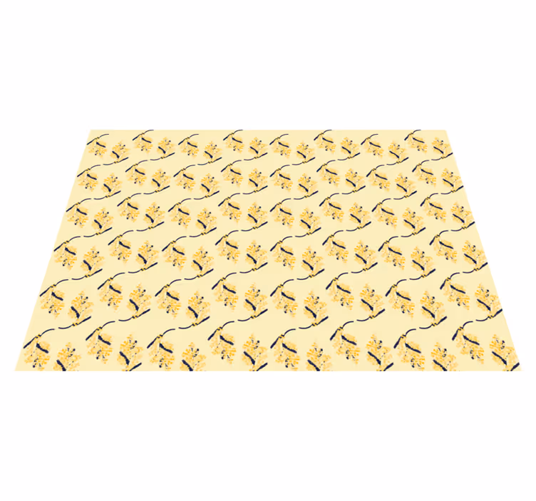 Flower rug mimosa patterns - TenStickers