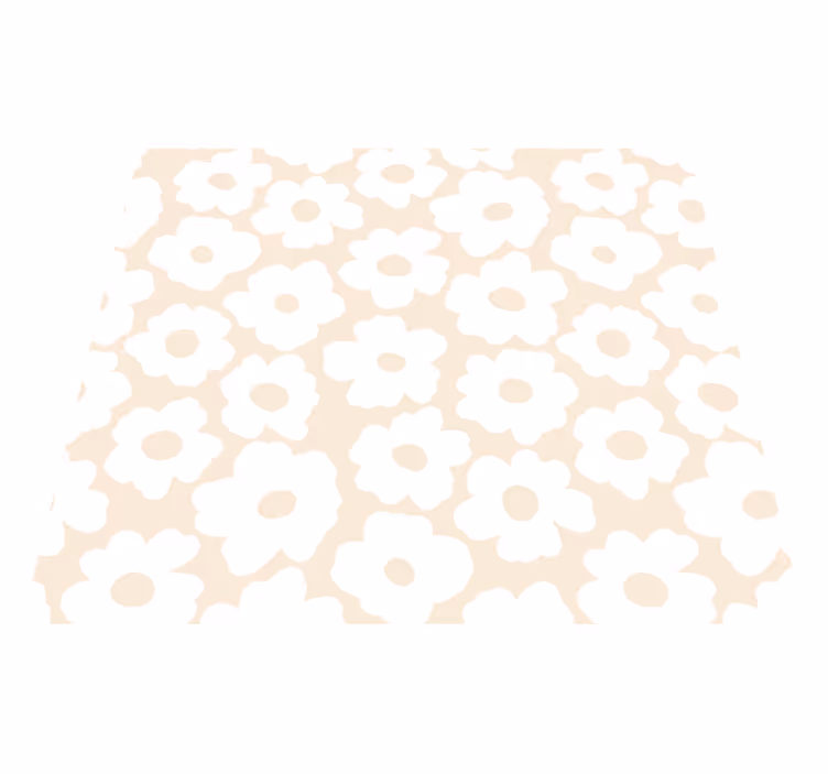 Flower rug white poppy rug - TenStickers