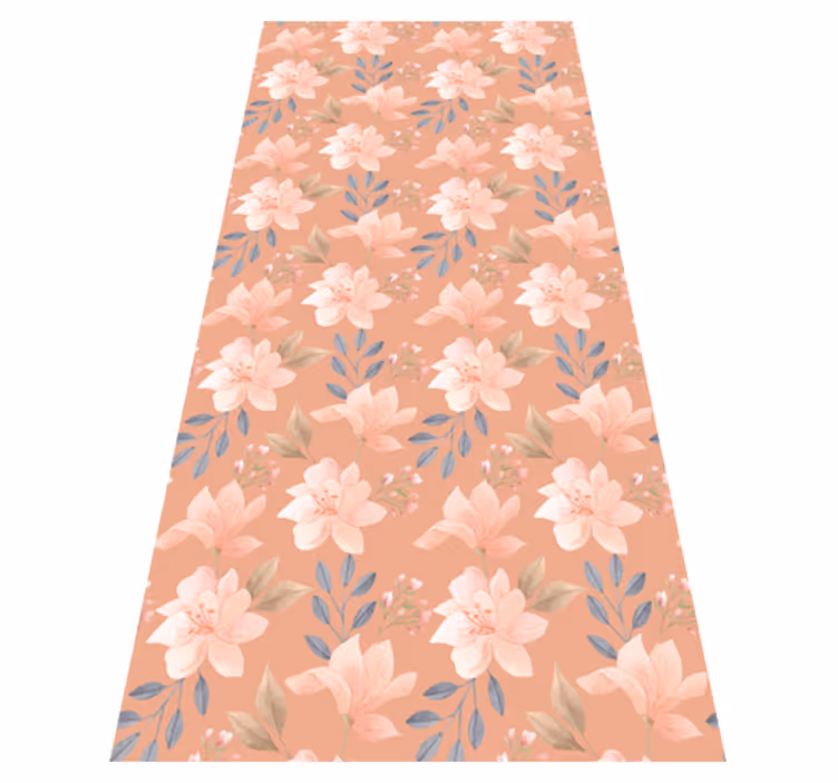 Flower rug in blossom floral design - TenStickers