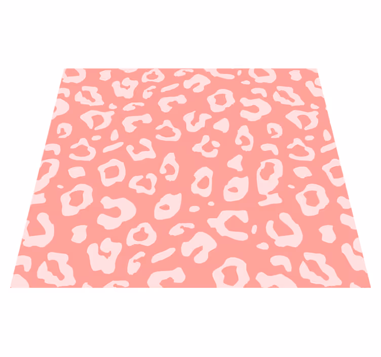 Pink leopard texture animal print vinyl rug - TenStickers