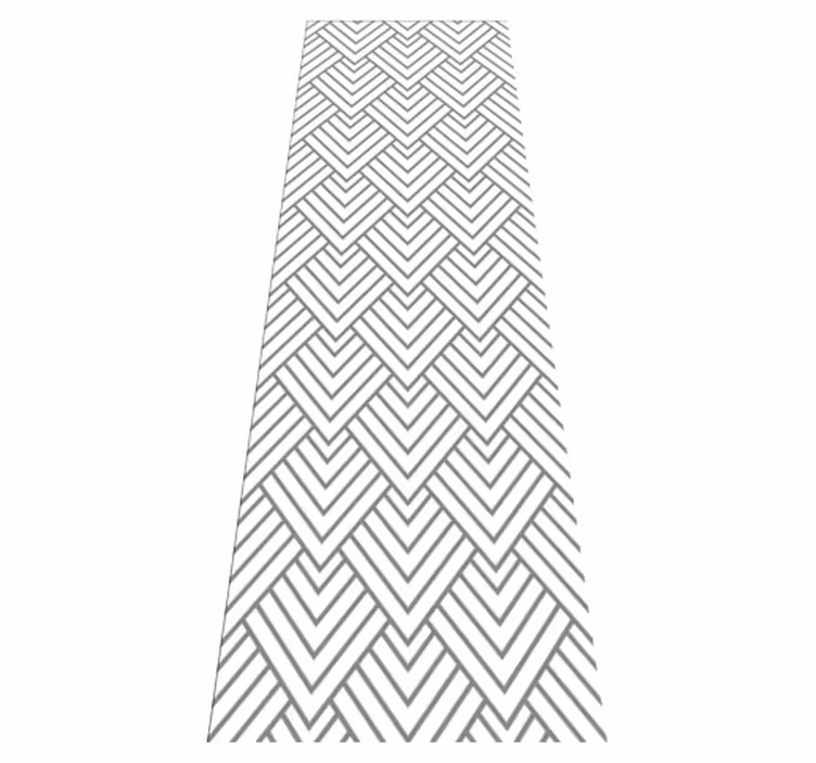 Geometric vinyl rug with white triangle pattern - TenStickers