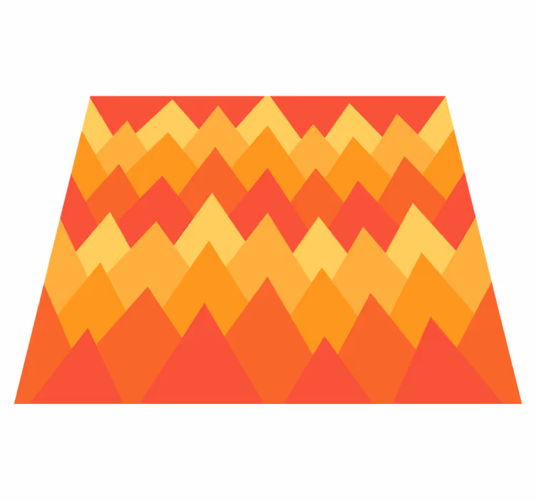Geometric vinyl rug abstract mountain design - TenStickers
