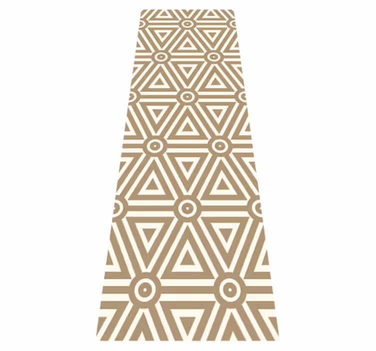 Geometric vinyl rug with retro vintage style - TenStickers