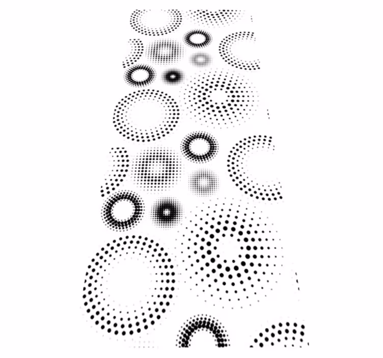 Geometric vinyl rug seamless polka dots design - TenStickers