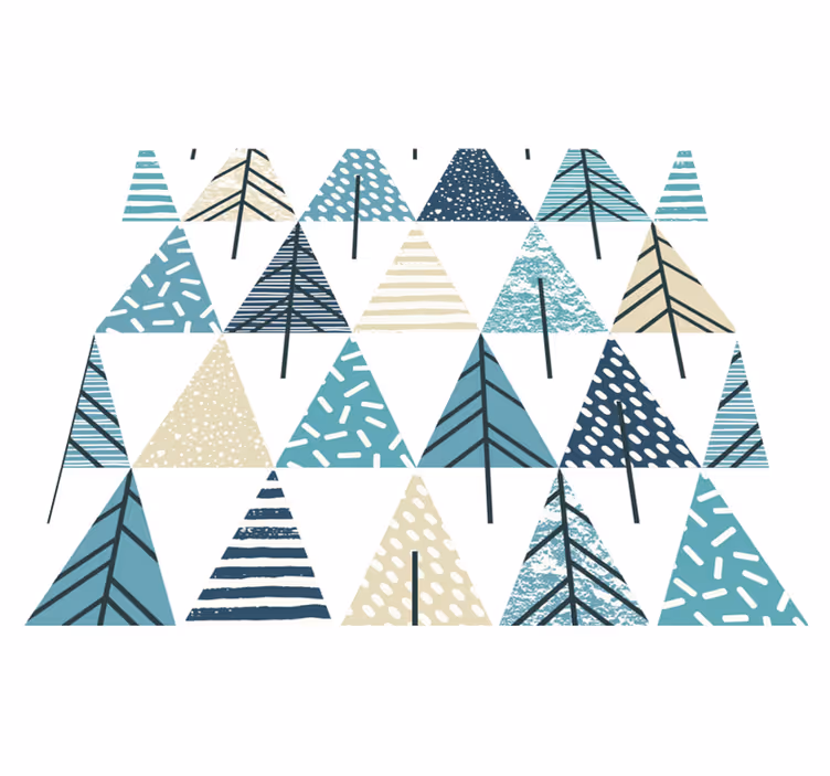 Bedroom vinyl rug with nordic design pattern - TenStickers
