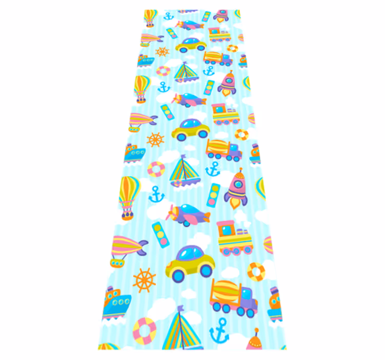 Cute car design bedroom vinyl rug - TenStickers