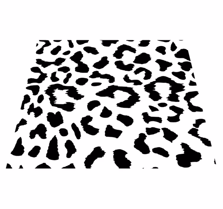 Bedroom vinyl rug in simple leopard print - TenStickers