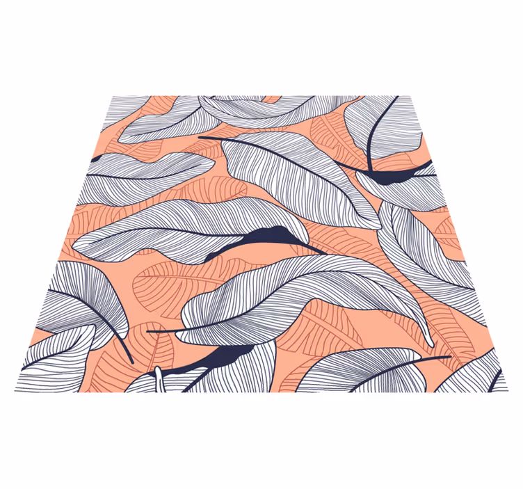Tropical leaves bedroom vinyl rug - TenStickers