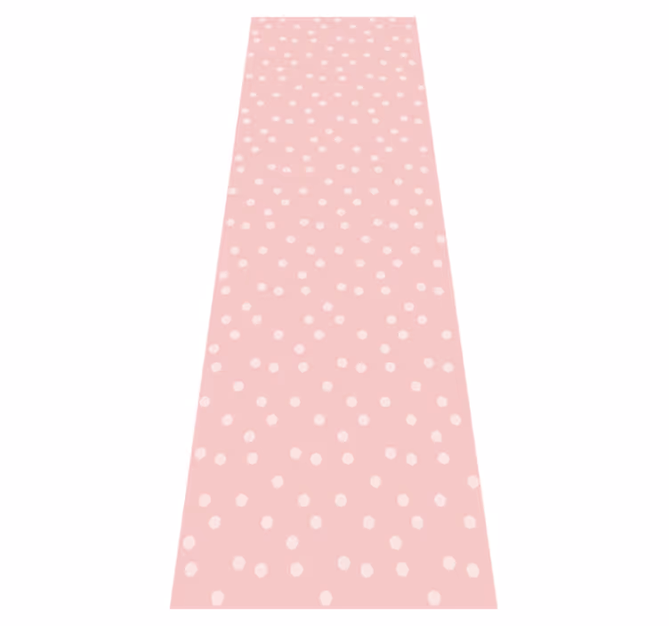 Bedroom vinyl rug with soft pastel dot design - TenStickers