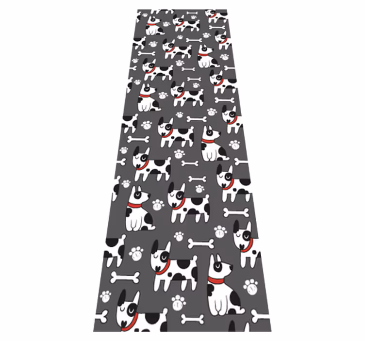 Bedroom vinyl rug featuring a fantastic dog design - TenStickers