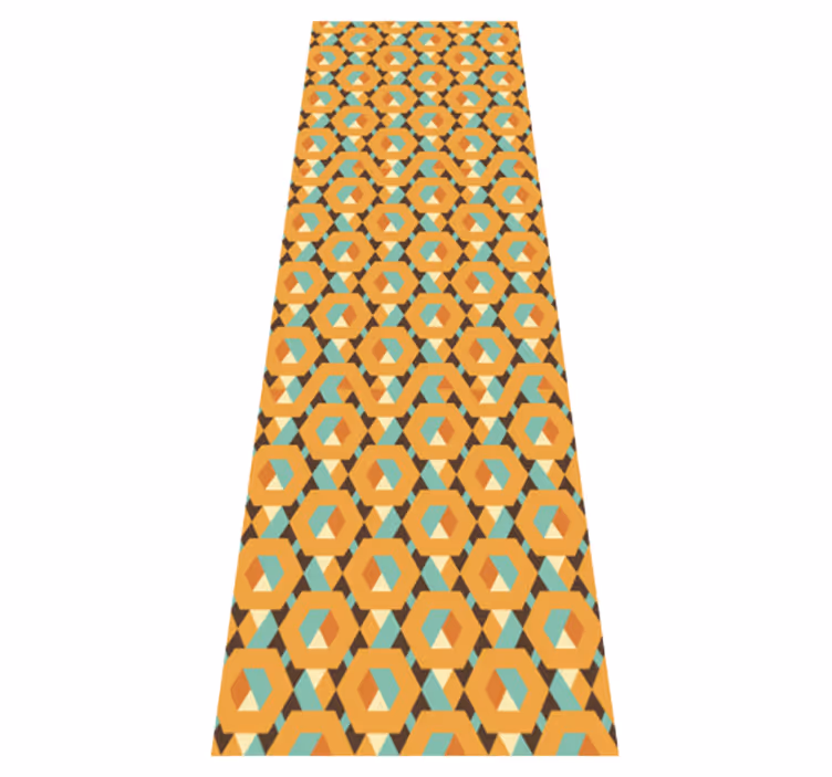 Bedroom vinyl rug with geometric serene shapes - TenStickers
