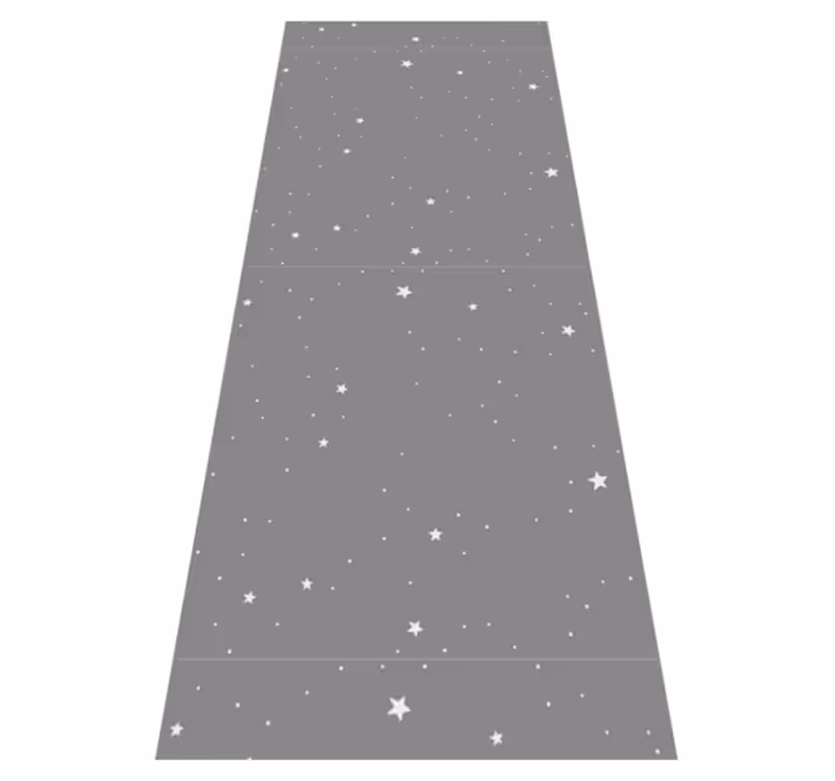 Bedroom vinyl rug with white stars on gray background - TenStickers