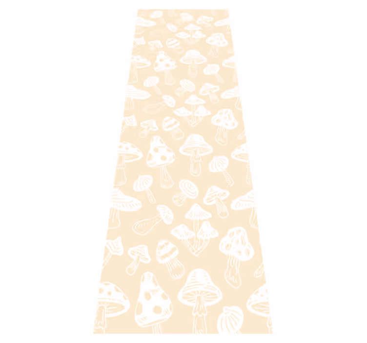 Bedroom vinyl rug with beige mushroom designs - TenStickers