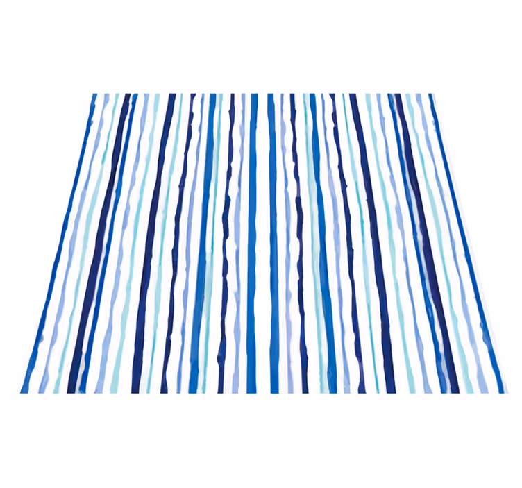 Bedroom vinyl rug with soft vertical stripes - TenStickers