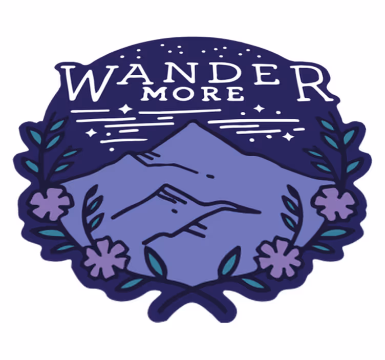 Nature vinyl rug hiking in the mountains - TenStickers