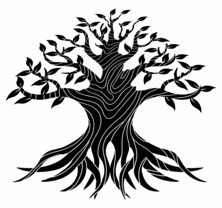 Nature vinyl rug tree of life patterns - TenStickers
