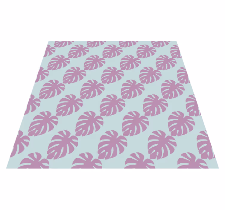Nature vinyl rug with leaf pattern design - TenStickers