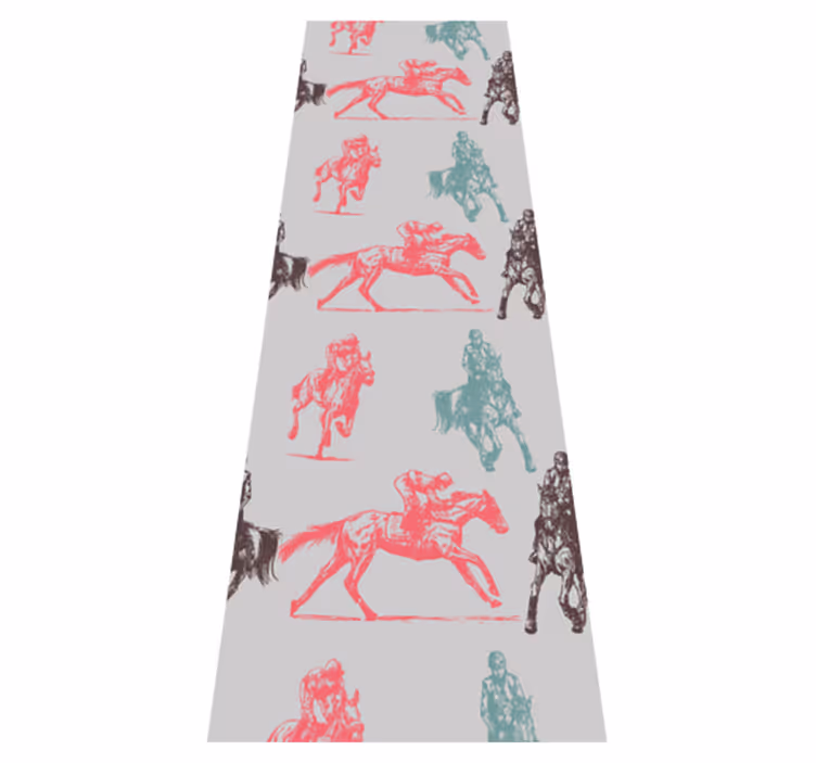 Bedroom vinyl rug with multicolored horse design - TenStickers